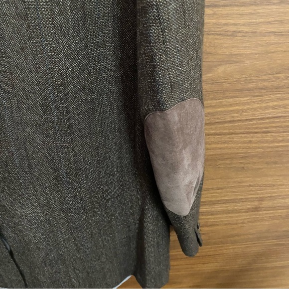 OSCAR DE LA RENTA - BROWN BLAZER - ELBOW PATCHES - Picture 11 of 15